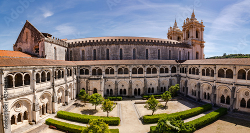 The church and cloister of the monastery Mosteiro de Alcobaca, Portugal photo