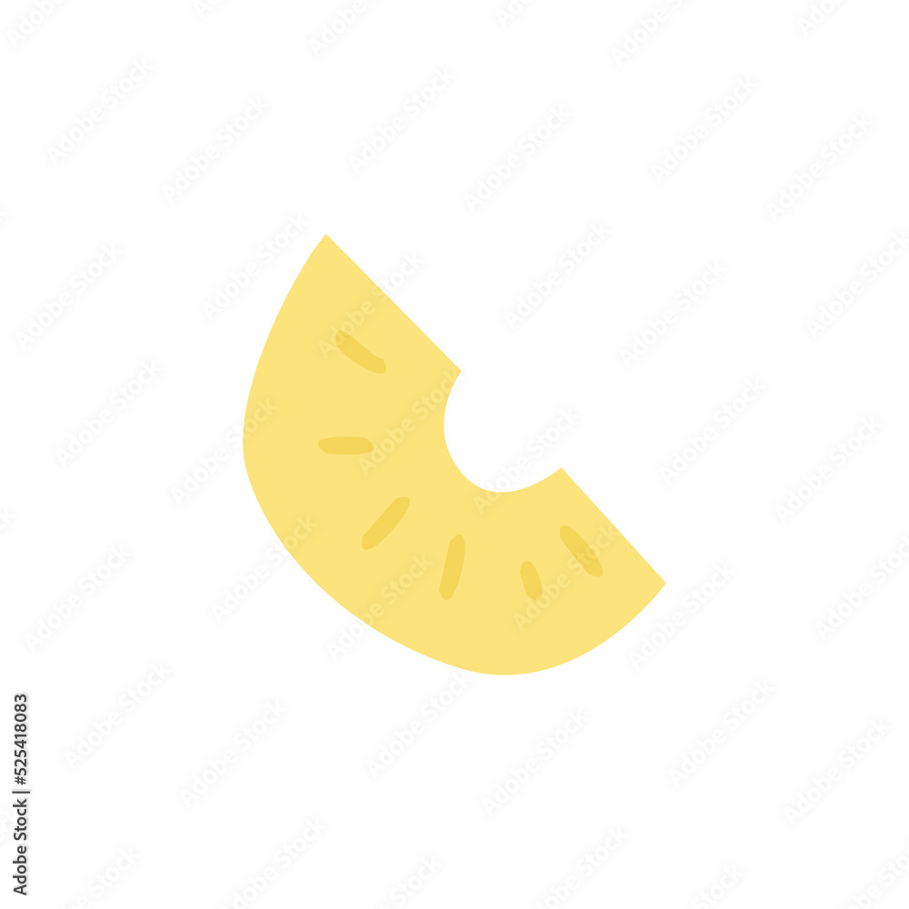 Illustration of a ripe pineapple, pineapple cut into slices. Vector drawing of fruit for design Illustration of a ripe pineapple, pineapple cut into slices. Vector drawing of fruit for design
