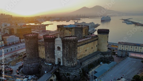 drone photo Castel Nuovo Naples italie europe