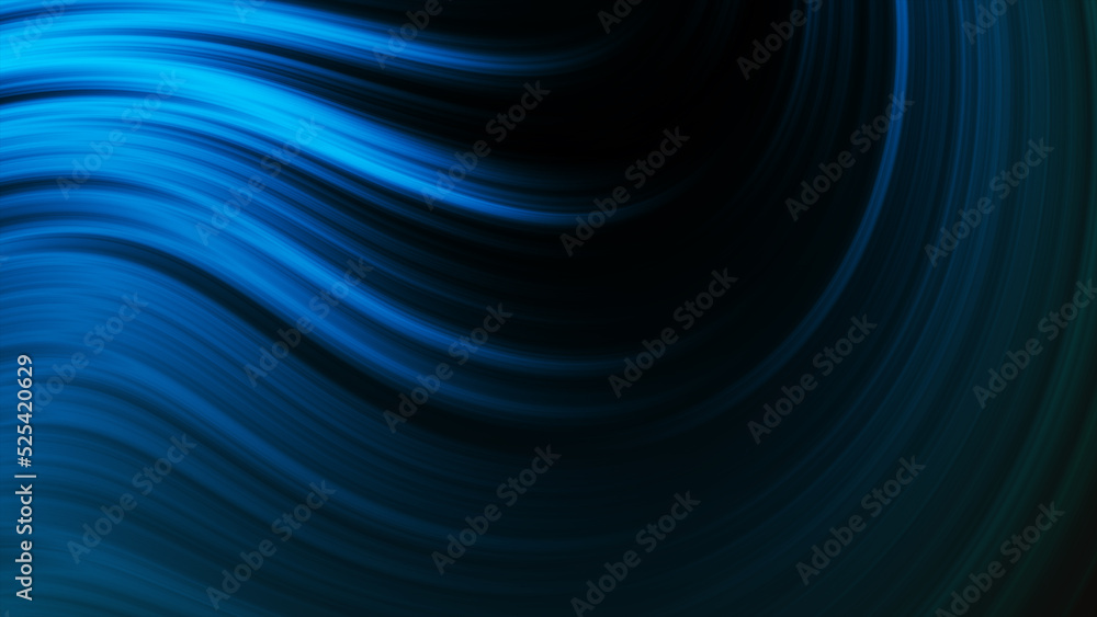 Fototapeta premium Blue wave curve abstract presentation background