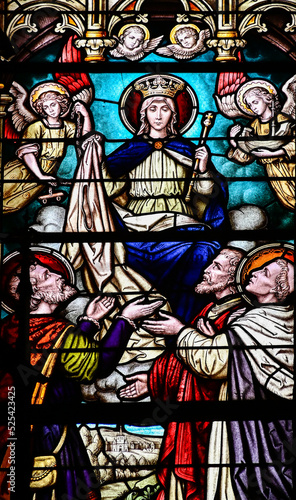 Mary queen with Saints