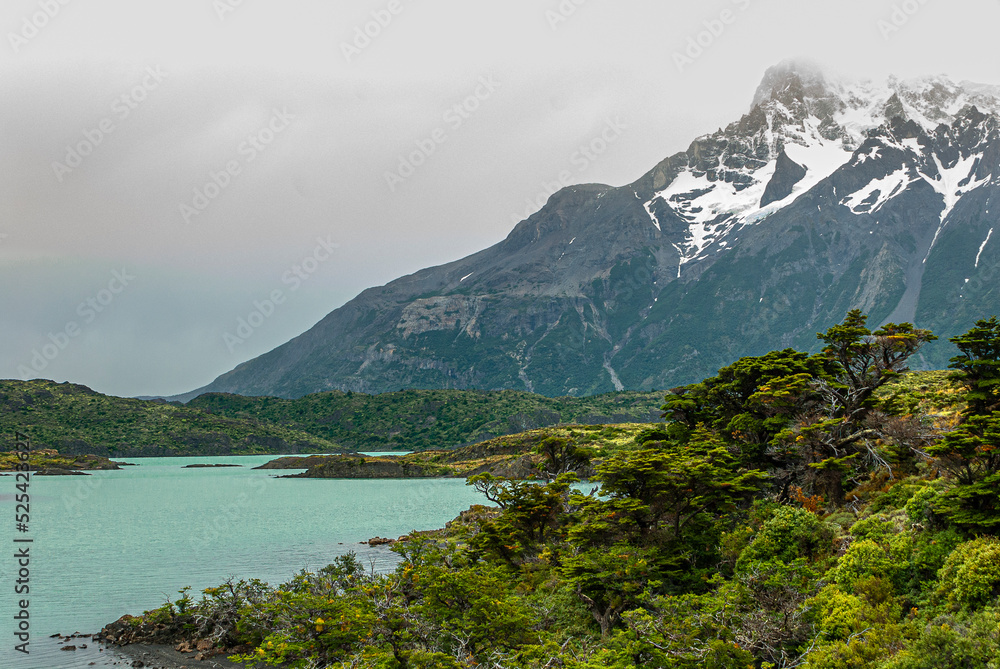 lake in the mountains os Torres del Paine, Chile