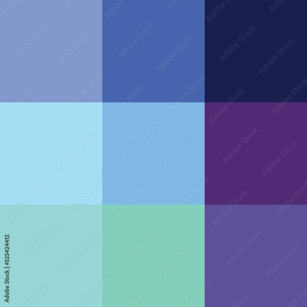 Shades of Aquamarine colorful squares