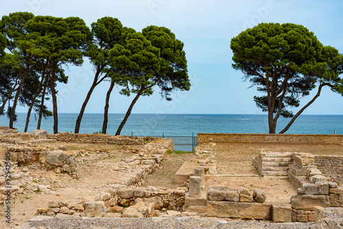 Site archéologique des ruines d'Empuries (Empúries en catalan) : port antique gréco-romain, situé sur la commune de L'Escala, près de Gérone, en Catalogne (Espagne).