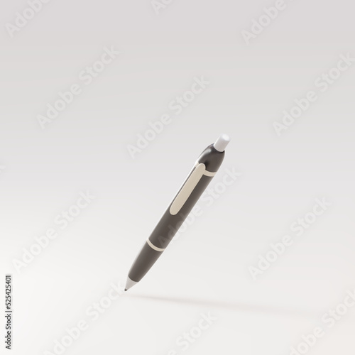 3d realistic gold pens icon. Vector illustration.