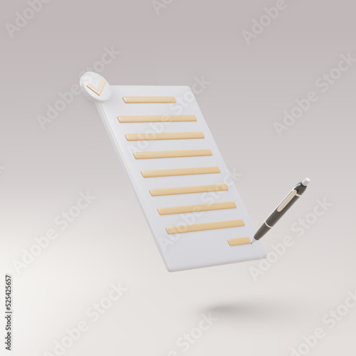 3d realistic Copywriting, writing icon. Creative writing and storytelling, education concept. Vector illustration.