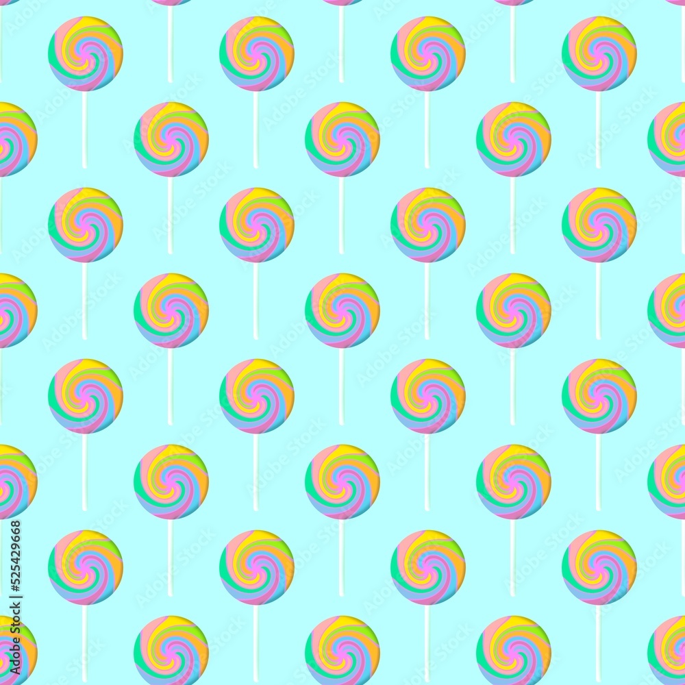 Sugar cartoon color lollipop seamless kids pattern for wrapping and fabrics and notebooks and clothes print