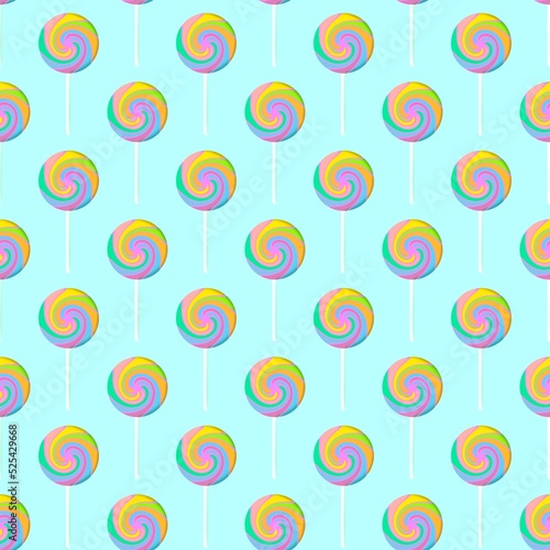 Sugar cartoon color lollipop seamless kids pattern for wrapping and fabrics and notebooks and clothes print