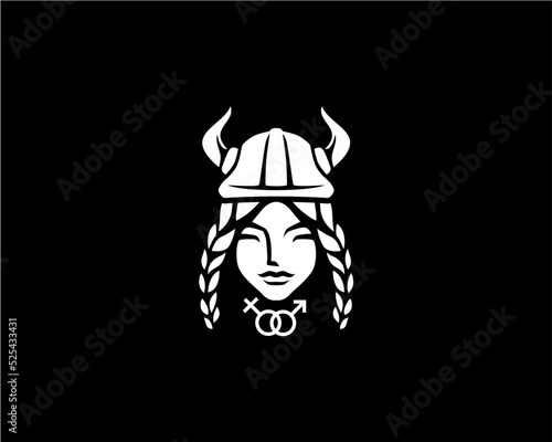 Viking Wowan Logo Vector Design photo
