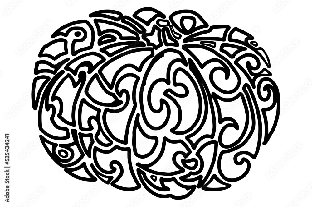 Pumpkin Ornament Tattoo vector Pumpkin Ornament Tattoo vector