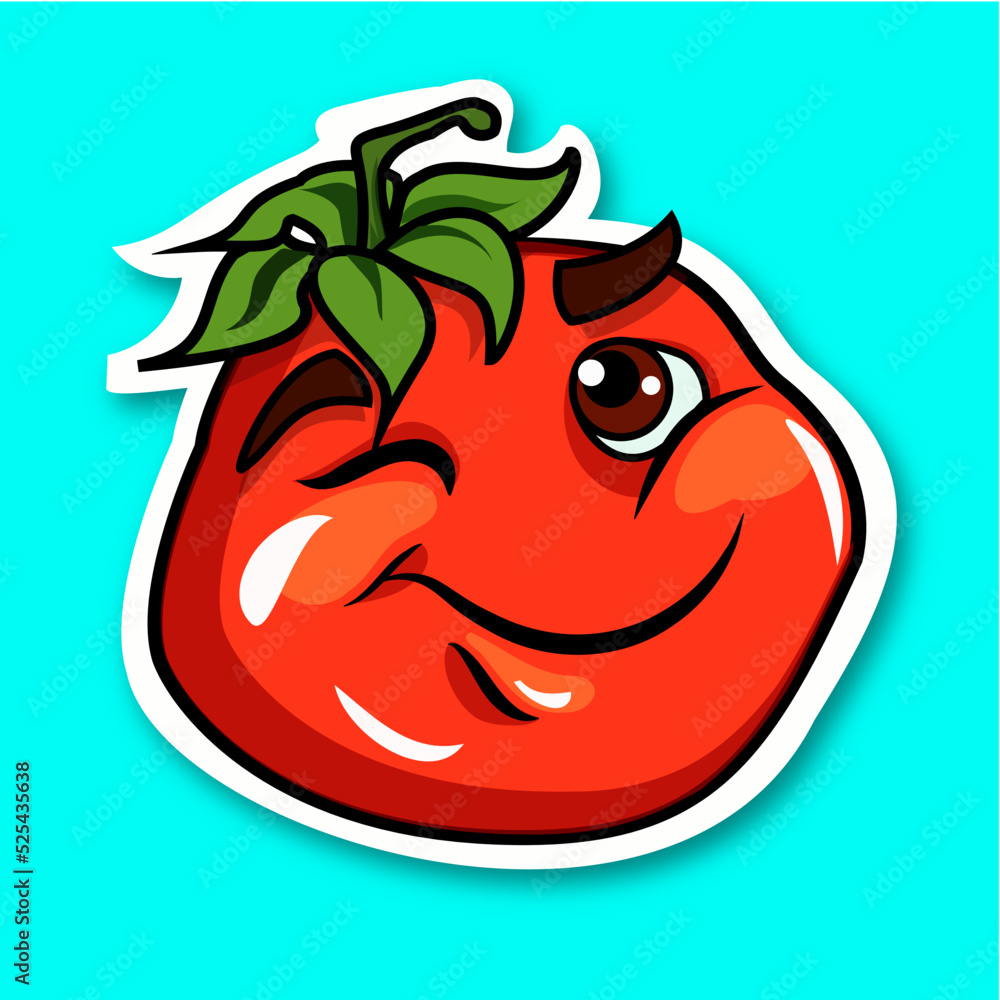 funny tomato cartoon Adobe Stock