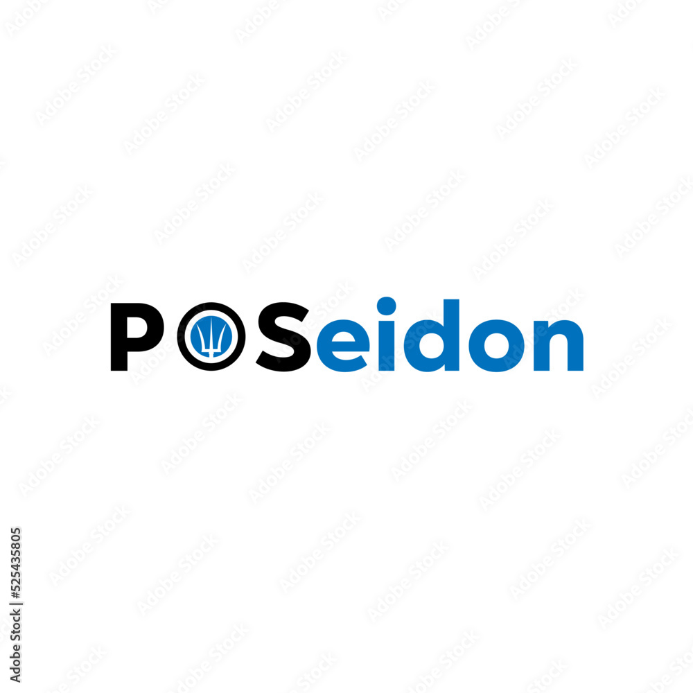 Illustration Vector Graphic of Trident Fork Poseidon logo design 