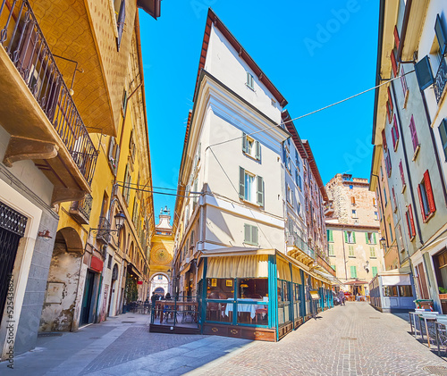 The corner house on Via Cesare Beccaria, Brescia, Italy photo