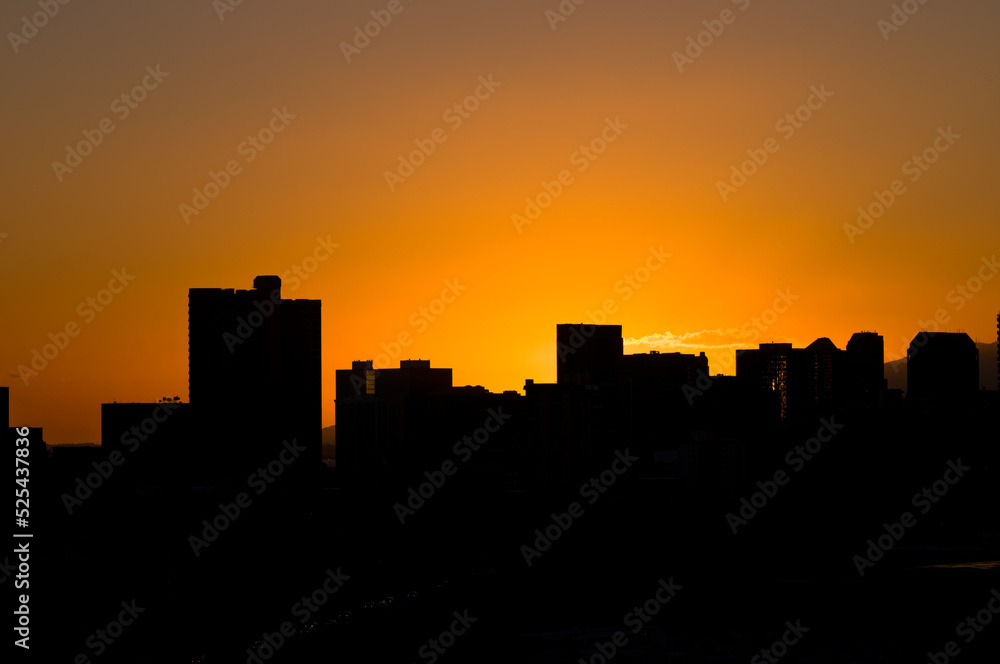 City Skyline at Sunset or Sunrise.