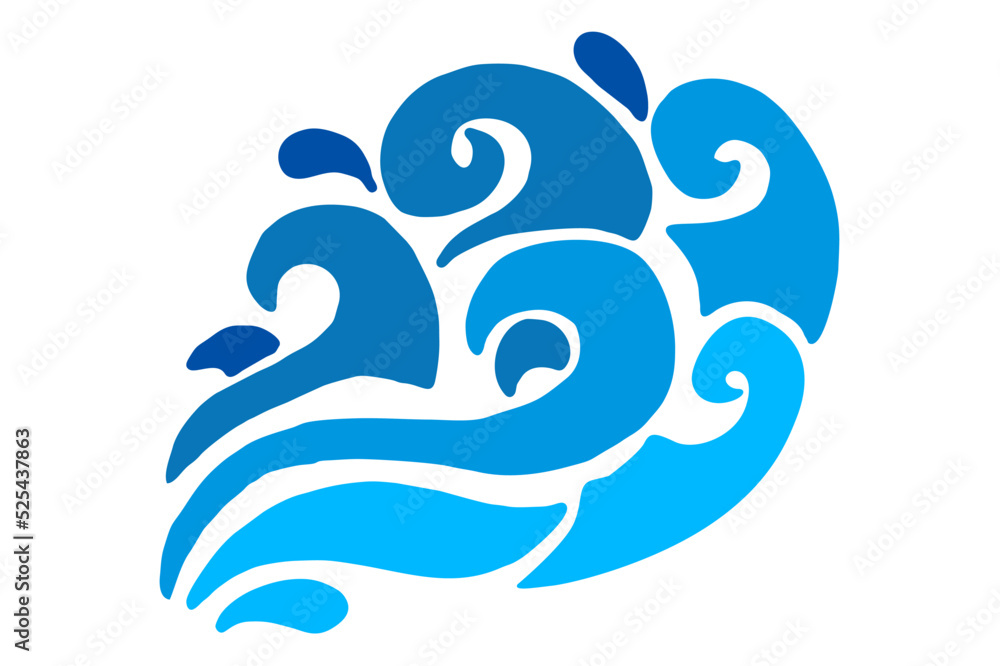 tattoo ornament of waves and splashes of water tattoo ornament of waves and splashes of water