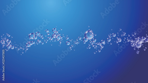 水中の泡のベクター素材