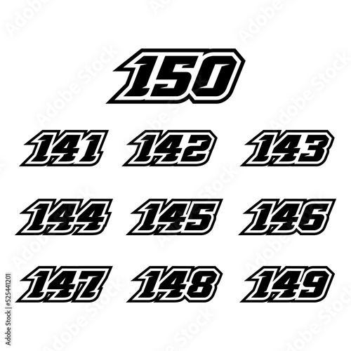 Racing Number Logo Design With Frame