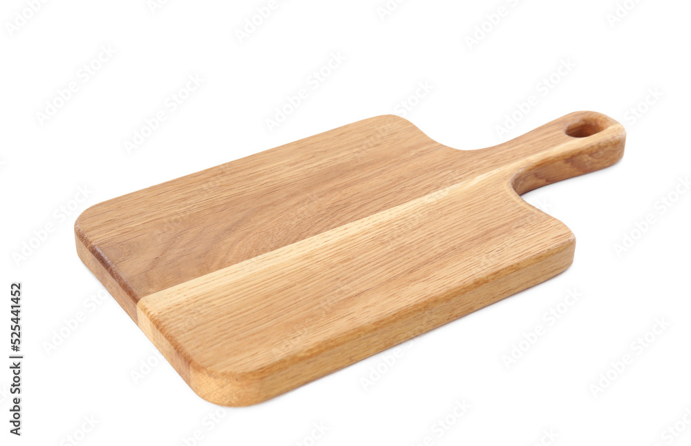 Modern wooden board isolated on white. Cooking utensil Modern wooden board isolated on white. Cooking utensil
