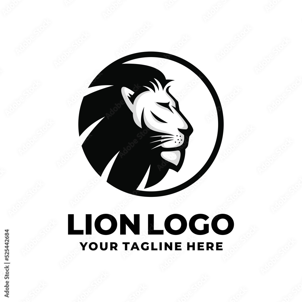 Lion face logo design vector Lion face logo design vector