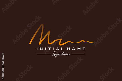 Initial MR signature logo template vector. Hand drawn Calligraphy lettering Vector illustration.