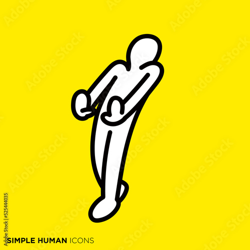 シンプルな人間のアイコンシリーズ　「拒否する人」