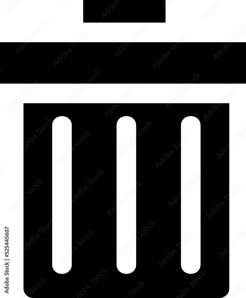 Simple trash can icon vector illustration on white background Simple trash can icon vector illustration on white background