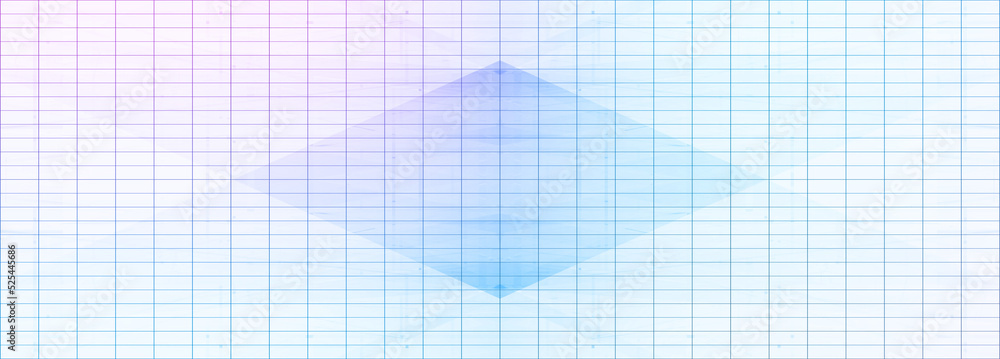 Naklejka premium Abstract neon kaleidoscope grid shape background image.