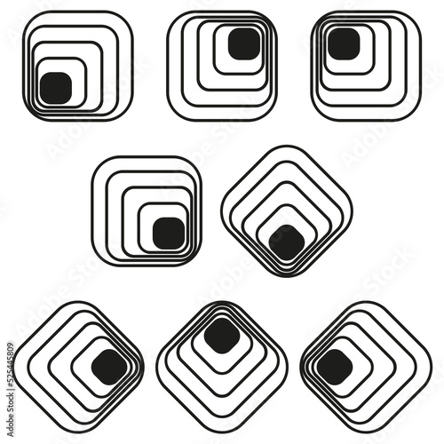 line figures perspective. Geometric element. Vector illustration. stock image. 