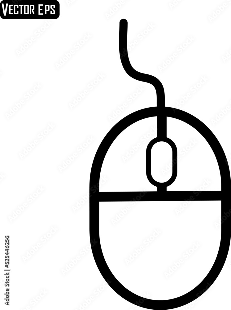 Mouse Icon Vector - Sign or Symbol illustration on white background..eps Mouse Icon Vector - Sign or Symbol illustration on white background..eps
