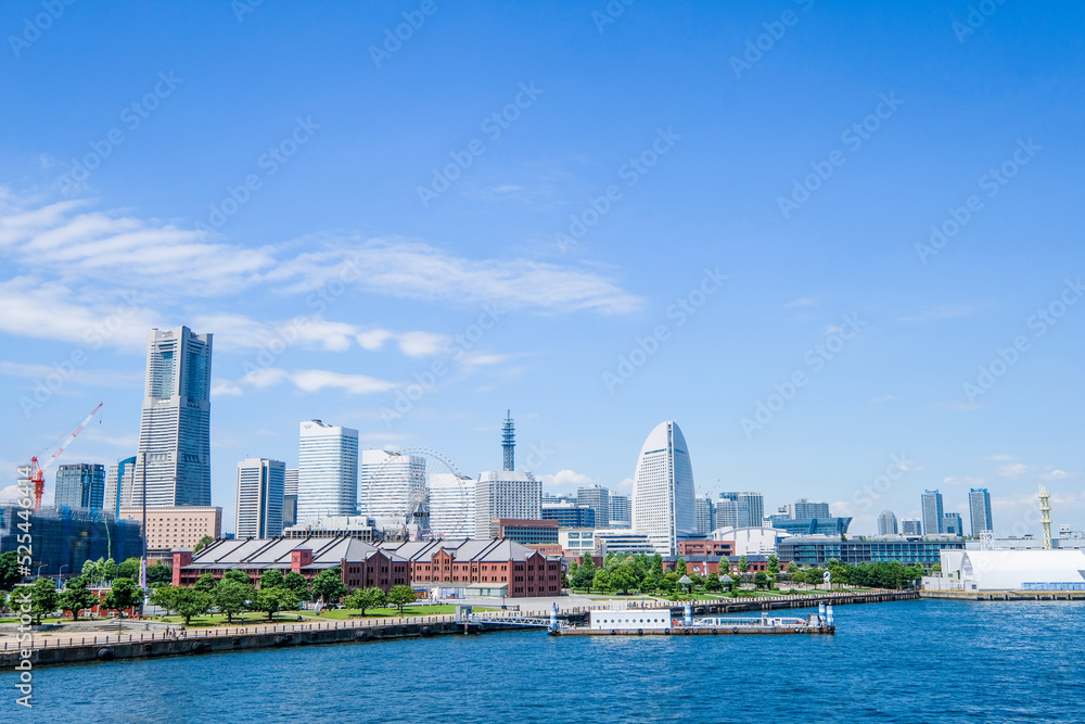 神奈川県横浜市みなとみらいの都市風景