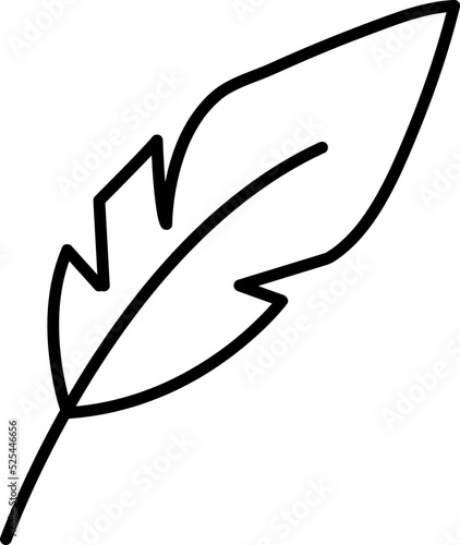 Outline feather icon illustration isolated vector sign symbol on white background..eps
