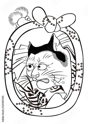 浮世絵　猫の擬人化　その28