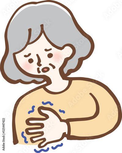  手の震え　しびれ　シニア女性　イラスト
タイトル変更 