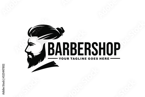 Barbershop logo vector. Salon logo