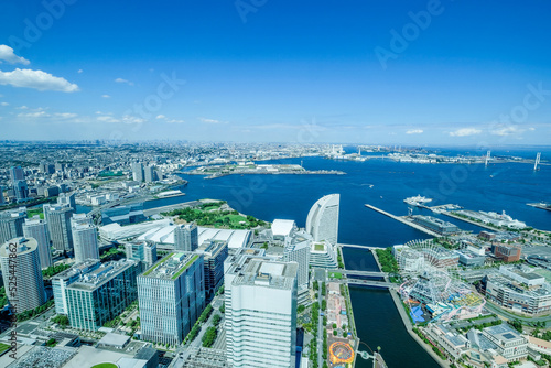 Fotografia 神奈川県横浜市みなとみらいランドマークタワーの展望台からの都市風景