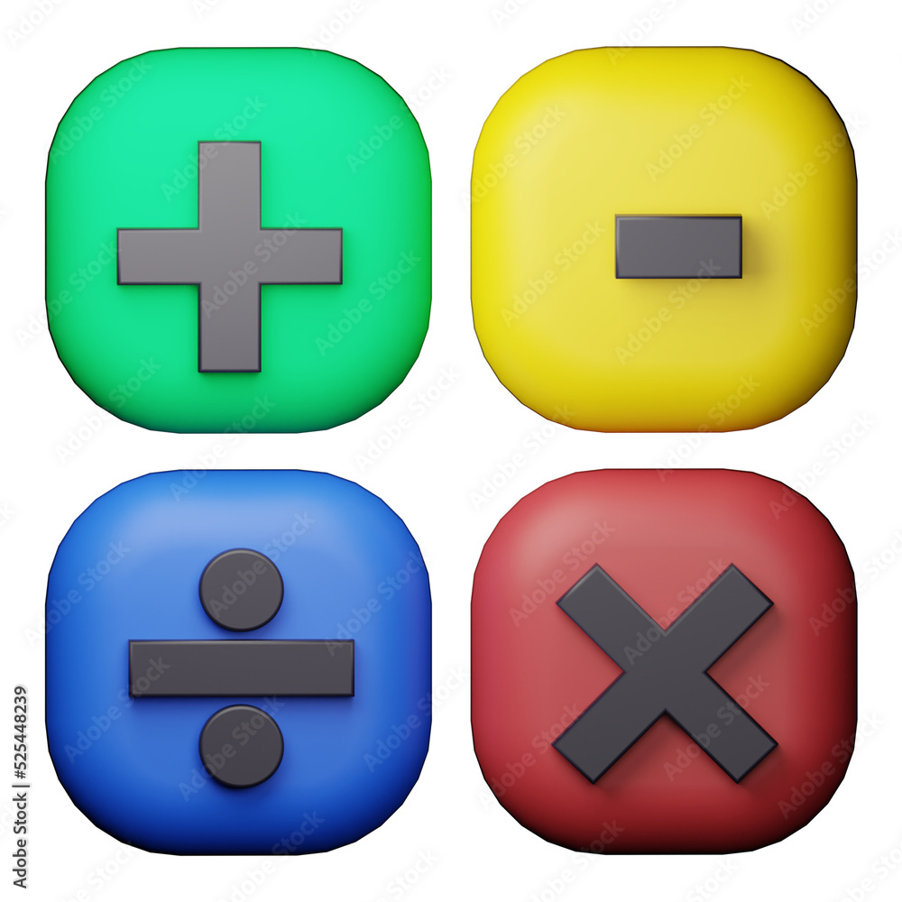 3d math calculation symbol icon 3d math calculation symbol icon