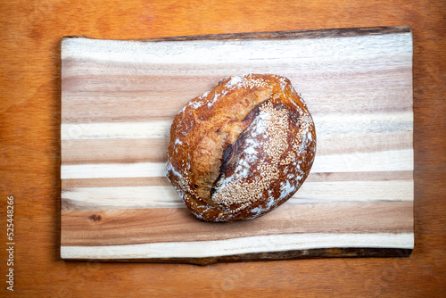 Freshly baked sourdough bread