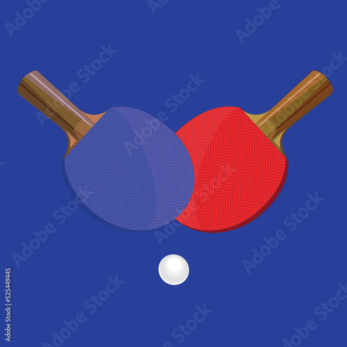 two ping pong rackets