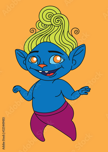 funny blue troll