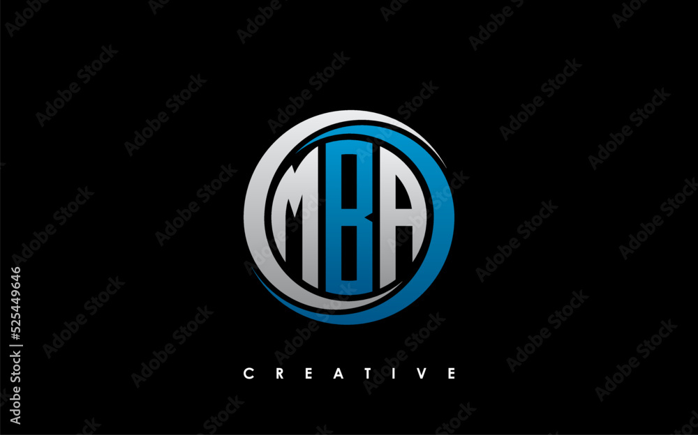 MBA Letter Initial Logo Design Template Vector Illustration MBA Letter Initial Logo Design Template Vector Illustration