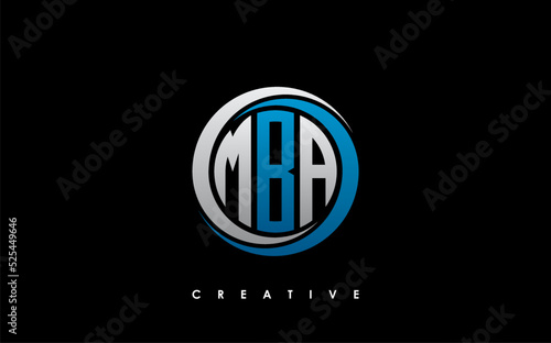 MBA Letter Initial Logo Design Template Vector Illustration