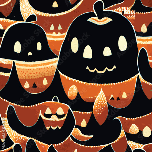 hellowen pattern vector seamless background. Halloween symbol design element decoration. Funny wallpaper for textile and fabric. Fashion style. photo