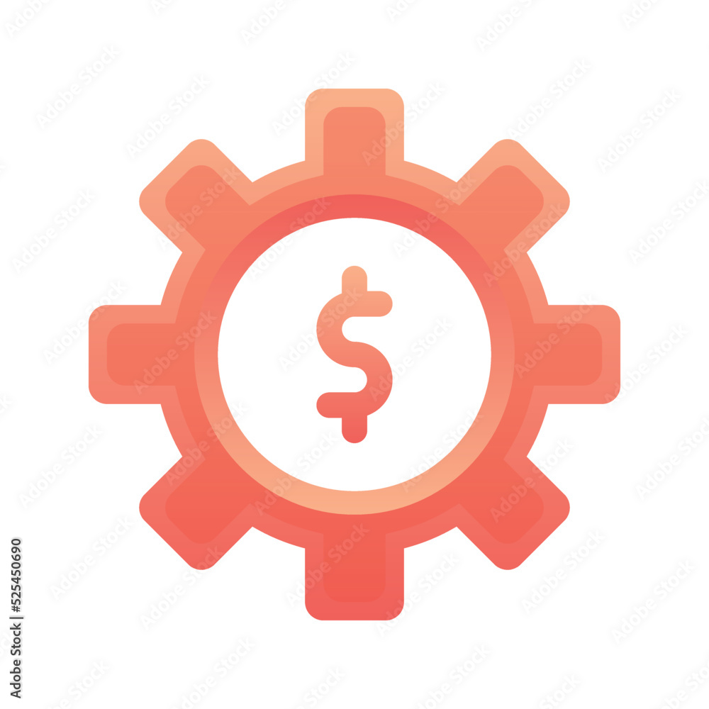 dollar gear logo gradient design template icon element dollar gear logo gradient design template icon element