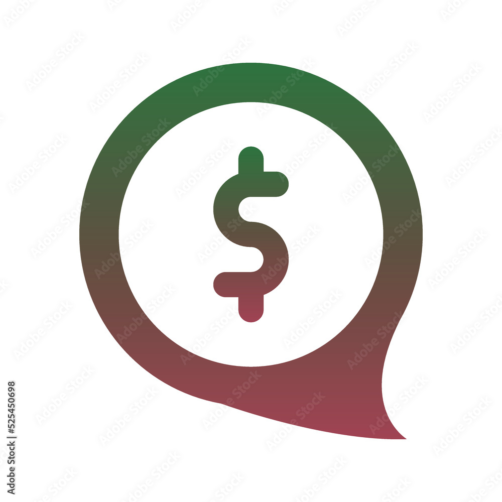 dollar chat logo gradient design template icon element dollar chat logo gradient design template icon element