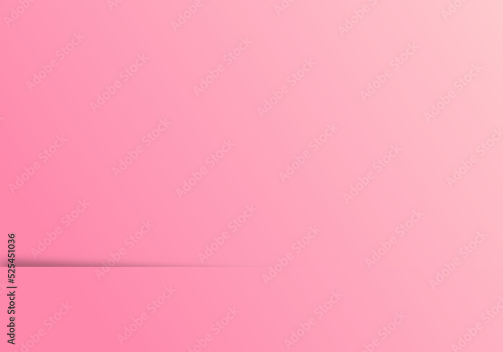 Abstract Empty Pink Background with White Base for Advertising, Cosmetic Ads, Showcase, Presentation, Website, Banner, Cream, Fashion with Copy Space for Text