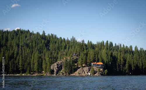 Lake House on the Mountain Side