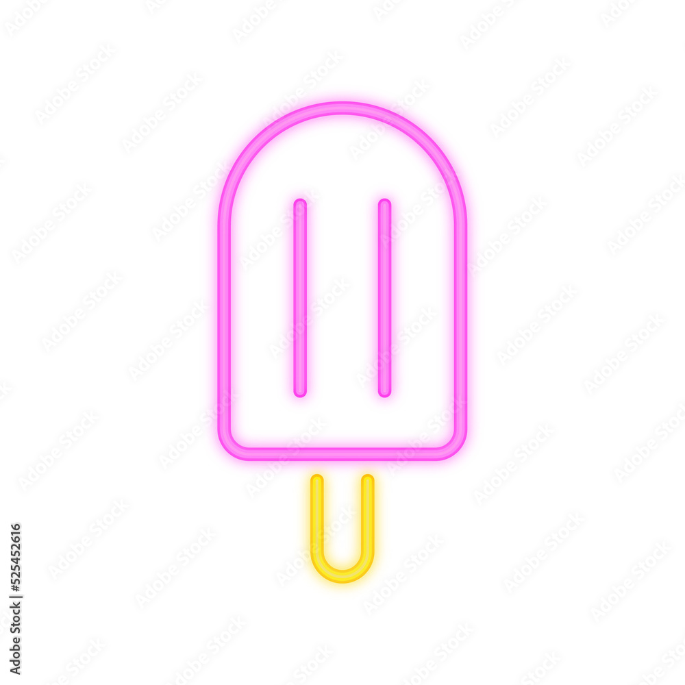ice pop neon icon ice pop neon icon