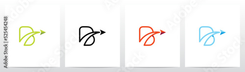 Arrow With Swoosh Lines From Letter Logo Design B