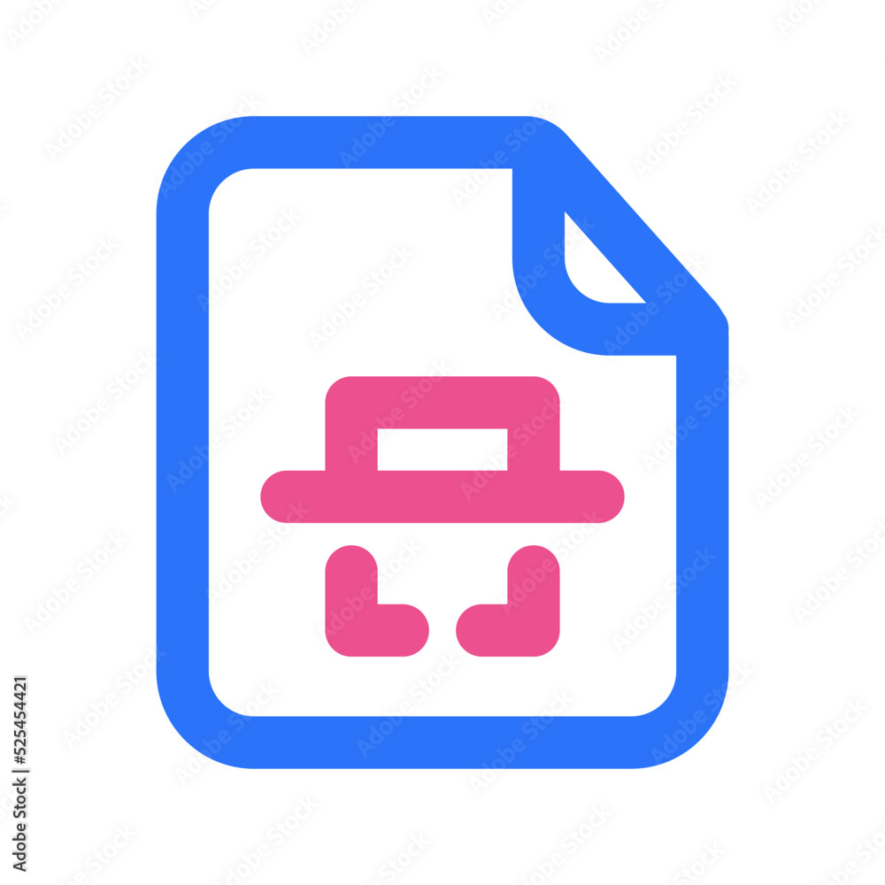 Scanning File Icon Two Tone color Scanning File Icon Two Tone color