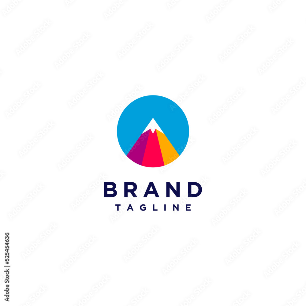 Colorful Pencil tip logo in the shape of a mountain peak. Playful Peak Shaped Pencil Icon Logo Design. Colorful Pencil tip logo in the shape of a mountain peak. Playful Peak Shaped Pencil Icon Logo Design.